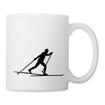 Langlauf, Langläufer - Tasse - Weiß - Rechts
