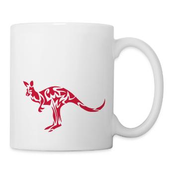 kangourou tribal kangaroo 402 - Mug blanc - blanc - Droite
