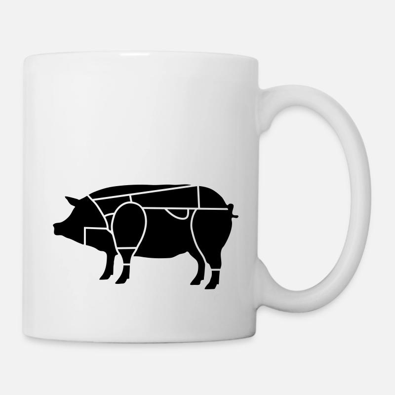 boucher ou de charcutier_b1 - Mug blanc - blanc