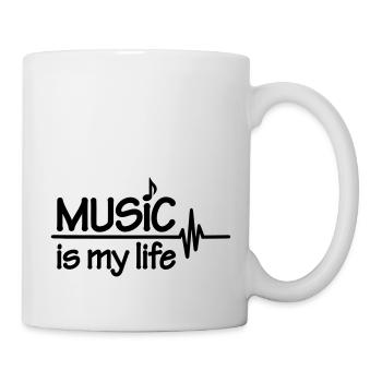 Music is my life - Tasse - Weiß - Rechts