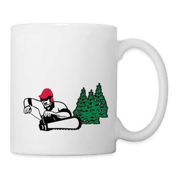 holzfäller - Tasse - Weiß - Rechts