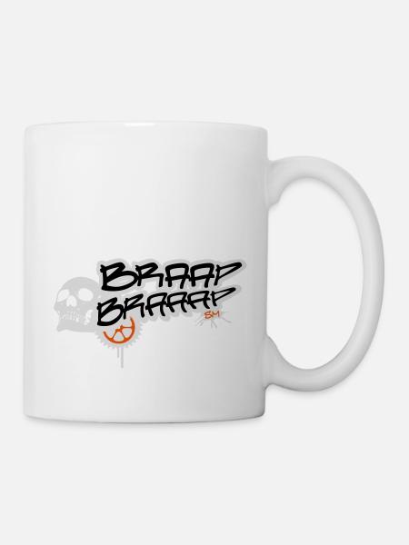 BRAAP BRAAAP MACHINE SKULL - Tasse - Weiß