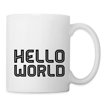 Hello World - Tasse - Weiß - Rechts