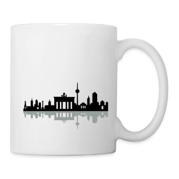 Skyline Berlin Schatten - Tasse - Weiß - Rechts
