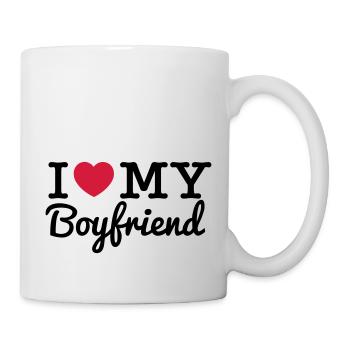 I Love My Boyfriend - Mug blanc - blanc - Droite