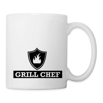 Grill,Grilling,BBQ,cooking,chef,meat,summer,sausag - Mug - white - Right