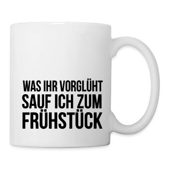 saufen - Tasse - Weiß - Rechts