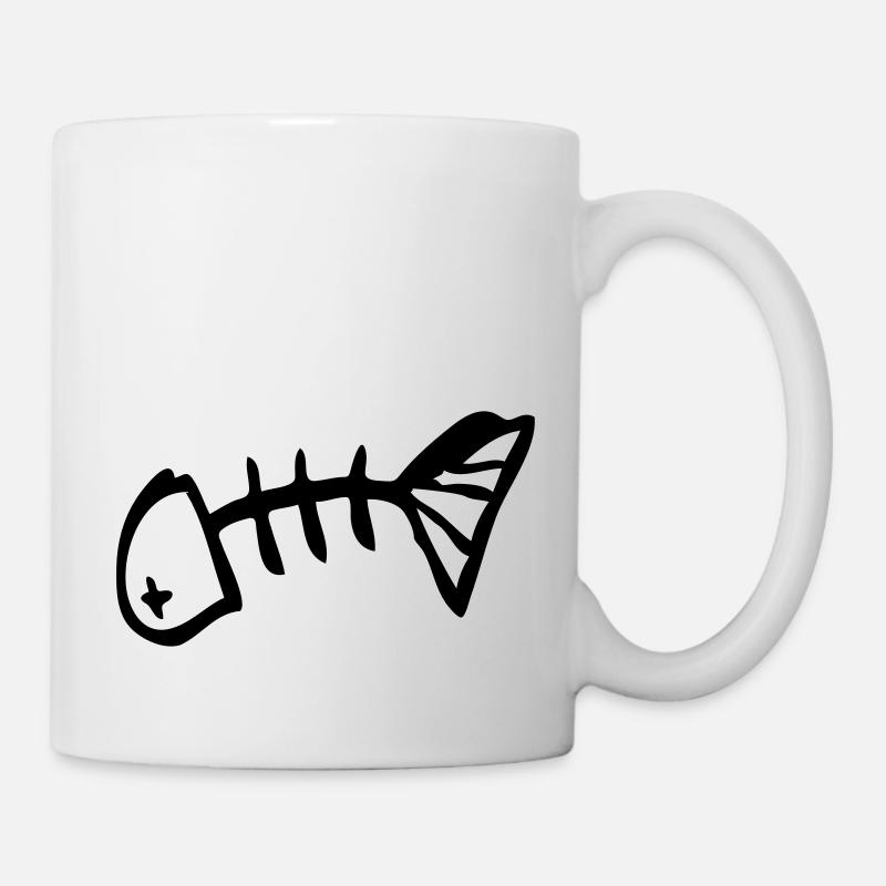 Arête de poisson - Mug blanc - blanc