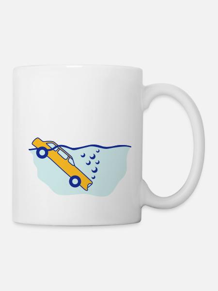 Diving Car - Tasse - Weiß