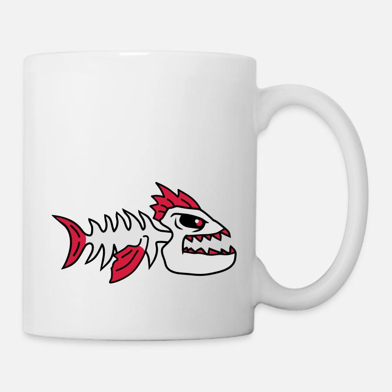 Fish Bone Punk Monster - Tasse - Weiß