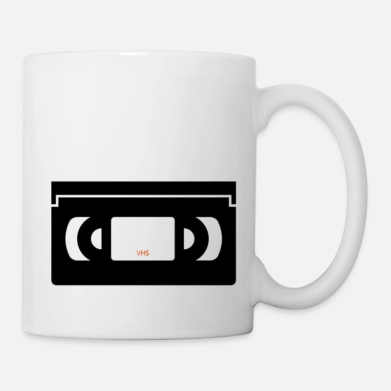 VHS, Videokassette, Retro, Videorecorder - Tasse - Weiß