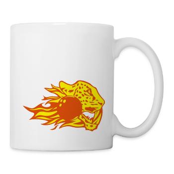 bowling leopards flame logo animal fire - Mug - white - Right