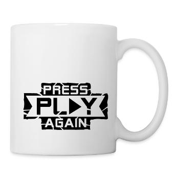 press_play_again_1_f1 - Tasse - Weiß - Rechts