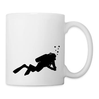 Taucher Diver Tauchen Sport Wasser Hobby - Tasse - Weiß - Rechts