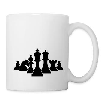 schach figuren - Tasse - Weiß - Rechts