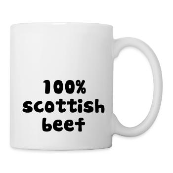 purepish 100 percent scottish beef - Tasse - Weiß - Rechts