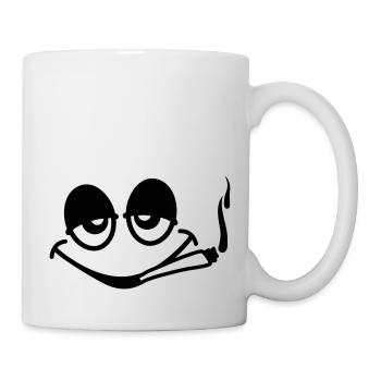 Smoking Face - Mug blanc - blanc - Droite