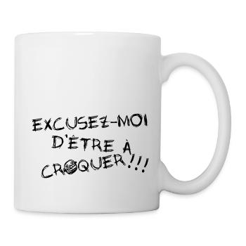 Excusez-moi d'être à croquer - Mug blanc - blanc - Droite
