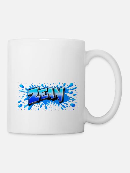 ZEAN GRAFFITI NAME PRINTABLE - Tasse - Weiß