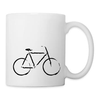 Fahrrad stilisiert - Tasse - Weiß - Rechts