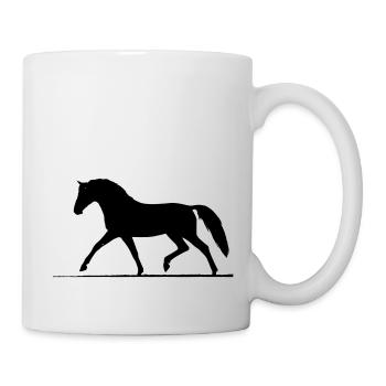 Pferd - Tasse - Weiß - Rechts