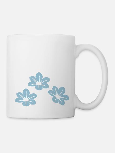 Blumen - Tasse - Weiß
