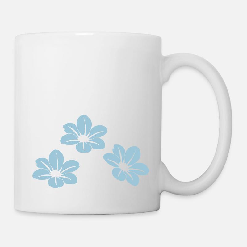 Blumen - Tasse - Weiß