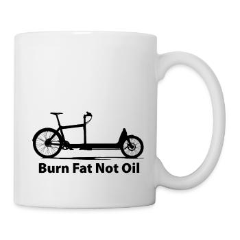 Burn Fat Not Oil black - Tasse - Weiß - Rechts