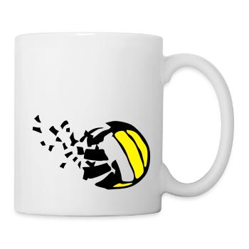 explosion ballon volleyball destructurer destructi - Mug blanc - blanc - Droite