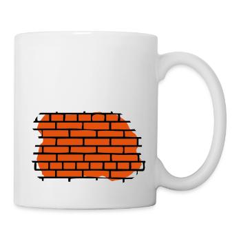 mauer - wall - Tasse - Weiß - Rechts