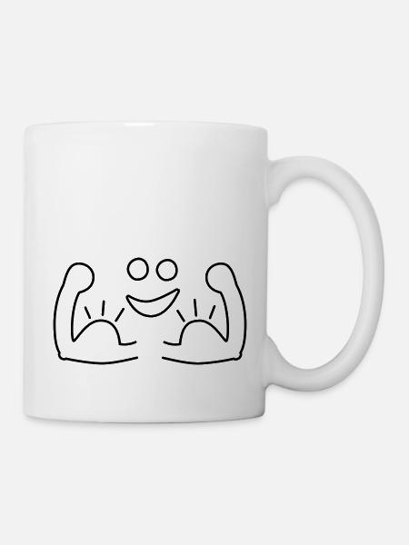 Muskelmann - Tasse - Weiß