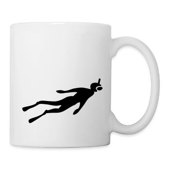 plongeur plongée libre - Mug blanc - blanc - Droite