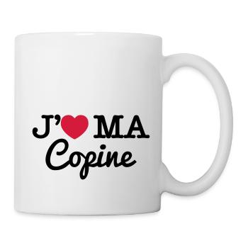 J'aime ma copine - Mug blanc - blanc - Droite