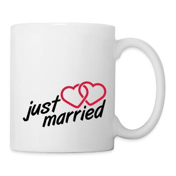 Just Married Heart Logo Design - Mug - white - Right