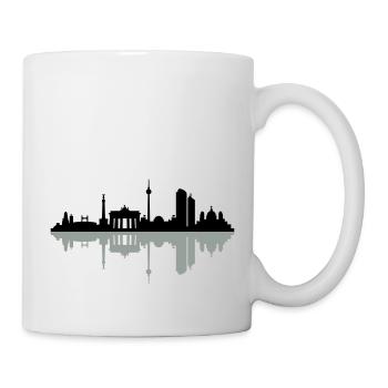 Skyline Berlin Schatten - Tasse - Weiß - Rechts