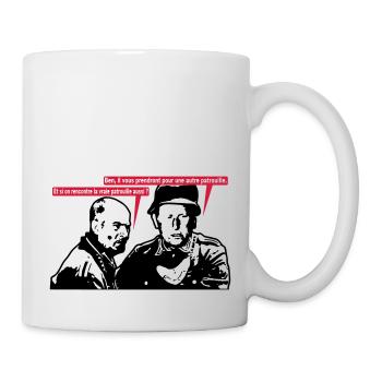 et si on rencontre la vraie patrouille aussi - Mug blanc - blanc - Droite