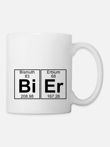 Bi-Er (bier) - Tasse - Weiß
