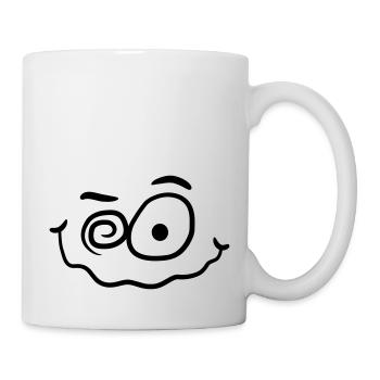 Sourire drôle fou fou - Mug blanc - blanc - Droite