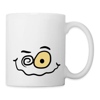 Sourire drôle fou fou - Mug blanc - blanc - Droite