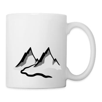 Schöne Berge Wanderweg - Tasse - Weiß - Rechts