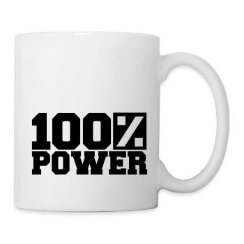 Logo 100 % de puissance - Mug blanc - blanc - Droite