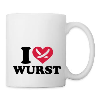 Wurst - Tasse - Weiß - Rechts