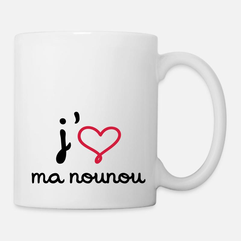 J'aime ma nounou - Mug blanc - blanc