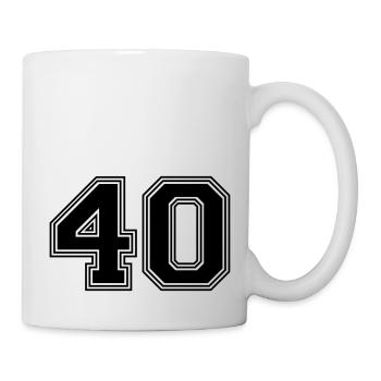 40_Nummer_40_s31 - Tasse - Weiß - Rechts