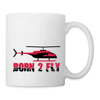 Born to Fly Cool Heli Design - Mug - white - Right