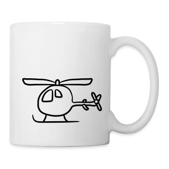 Comic Cartoon Kinder Heli Niedlich - Tasse - Weiß - Rechts