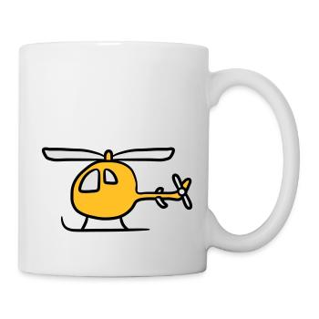 Comic Cartoon Kinder Heli Niedlich - Tasse - Weiß - Rechts
