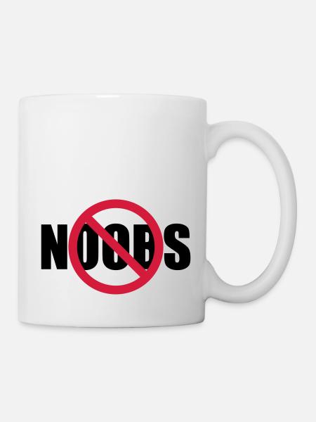 Keine Noobs Verboten Schild - Tasse - Weiß