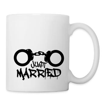 Just married prisonnier menotté drôle - Mug blanc - blanc - Droite
