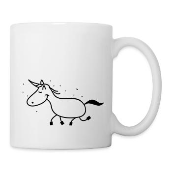 licorne drôle - Mug blanc - blanc - Droite